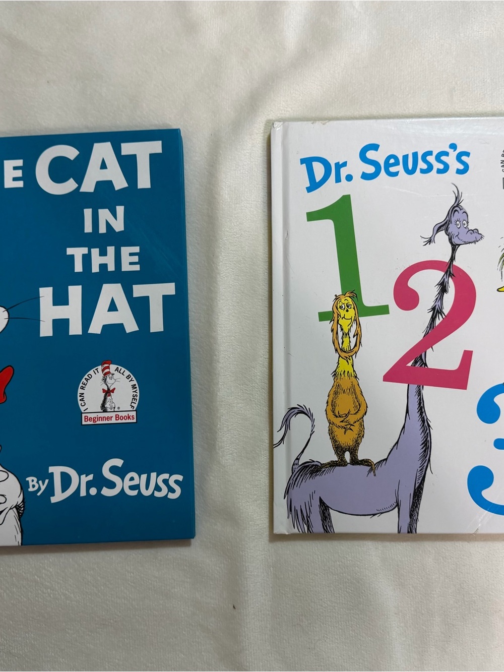 Dr. Seuss Blue Pair of Books “The Cat in the Hat” and “Dr. Seuss 123”